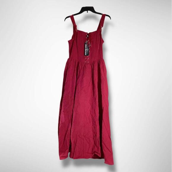 NWT Scarlet Darkness Lace Up Cottagecore Sleeveless Renaissance Dress, M (8-10) - Picture 7 of 7